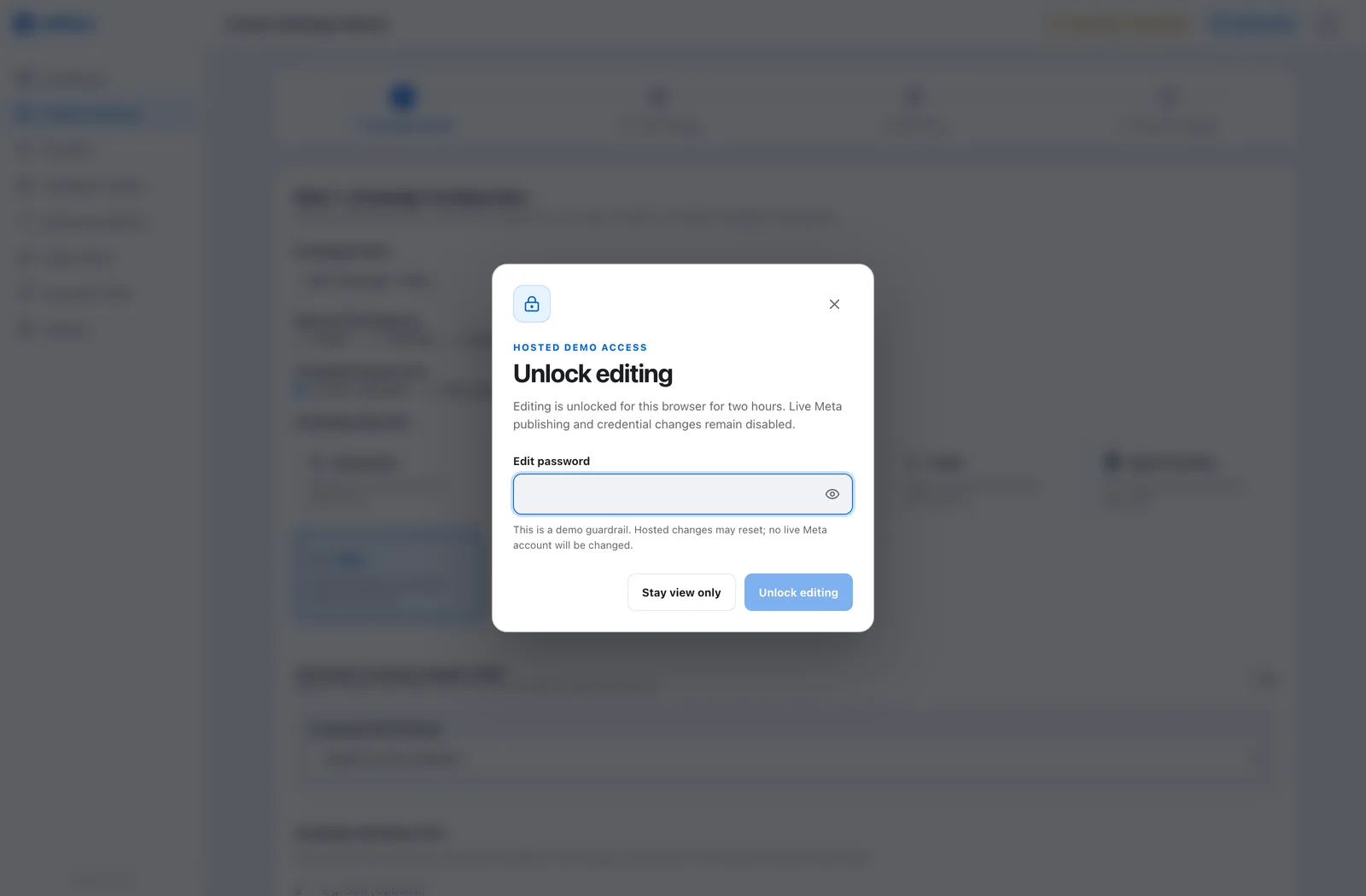 AdFlow create campaign wizard