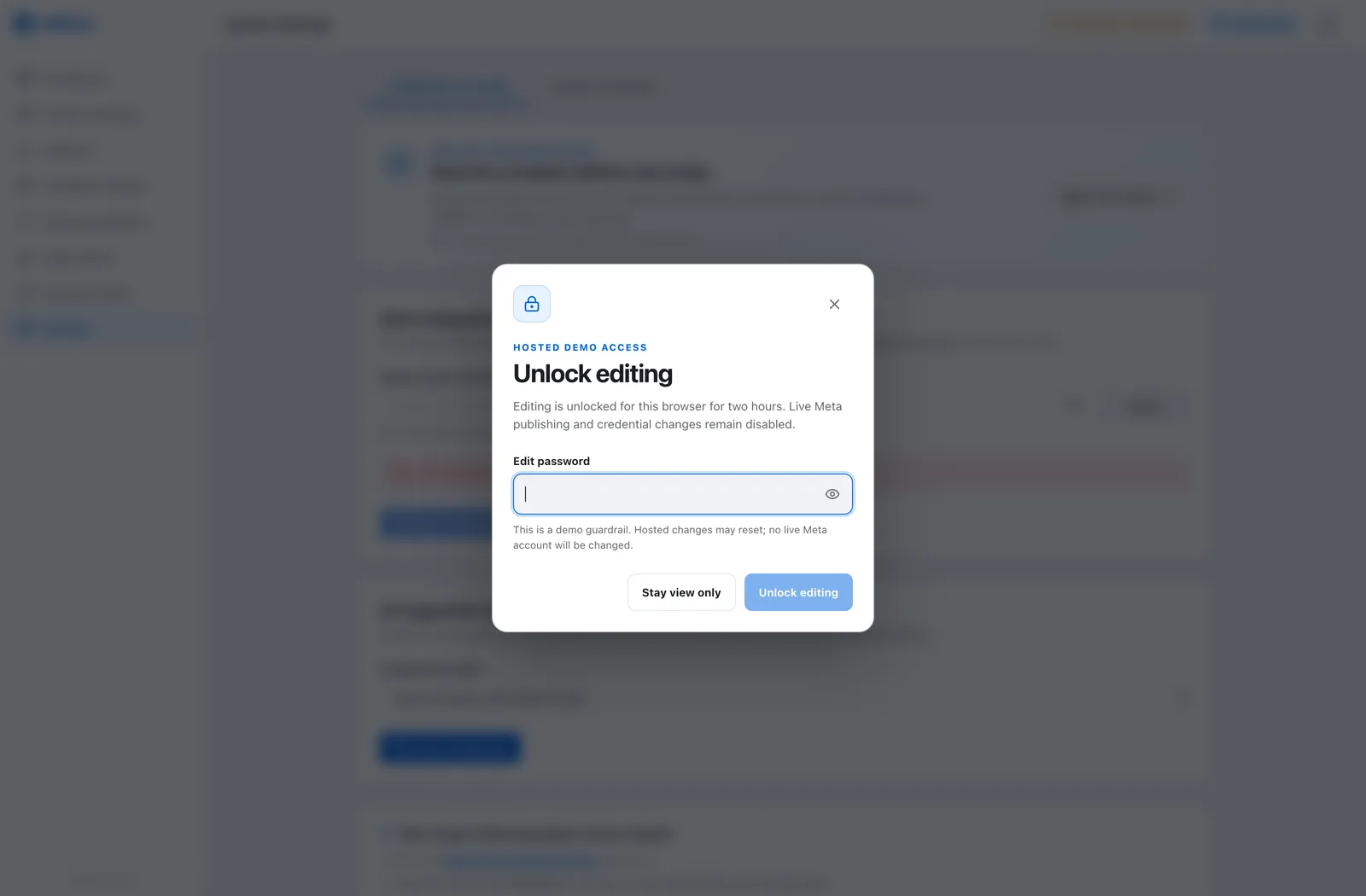 AdFlow settings screen showing the safety switches
