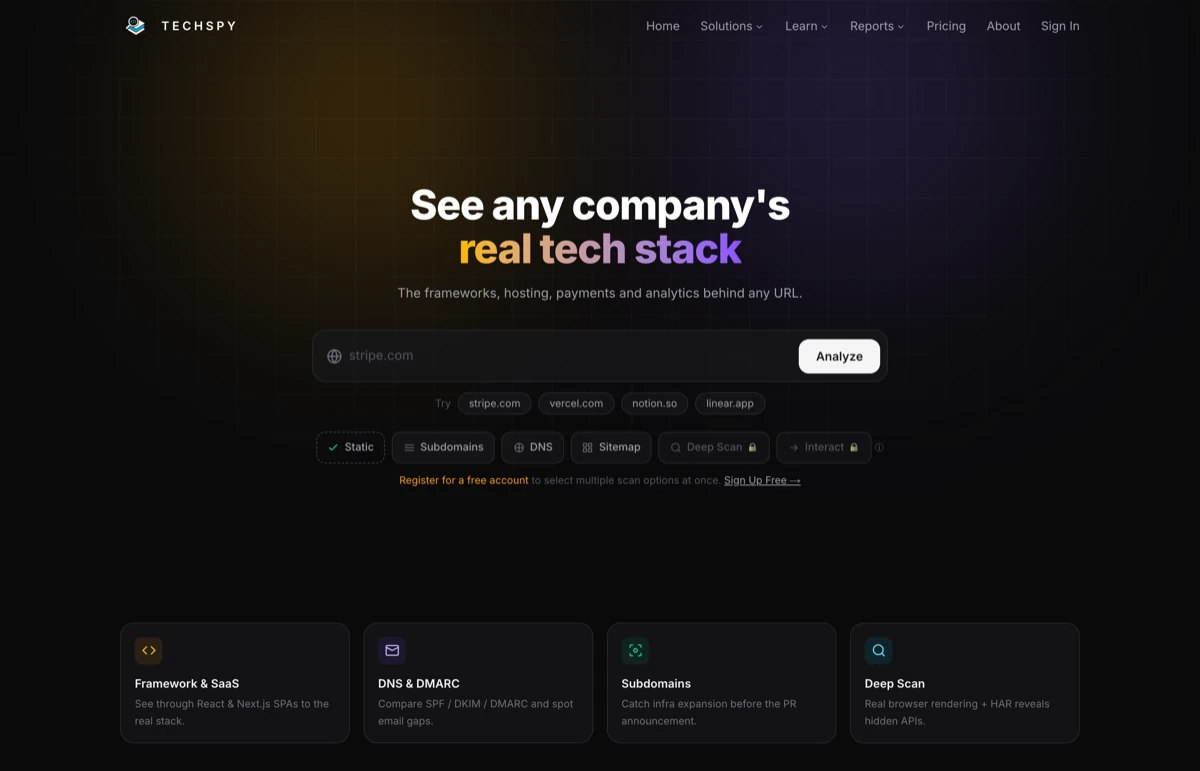 TechSpy screen
